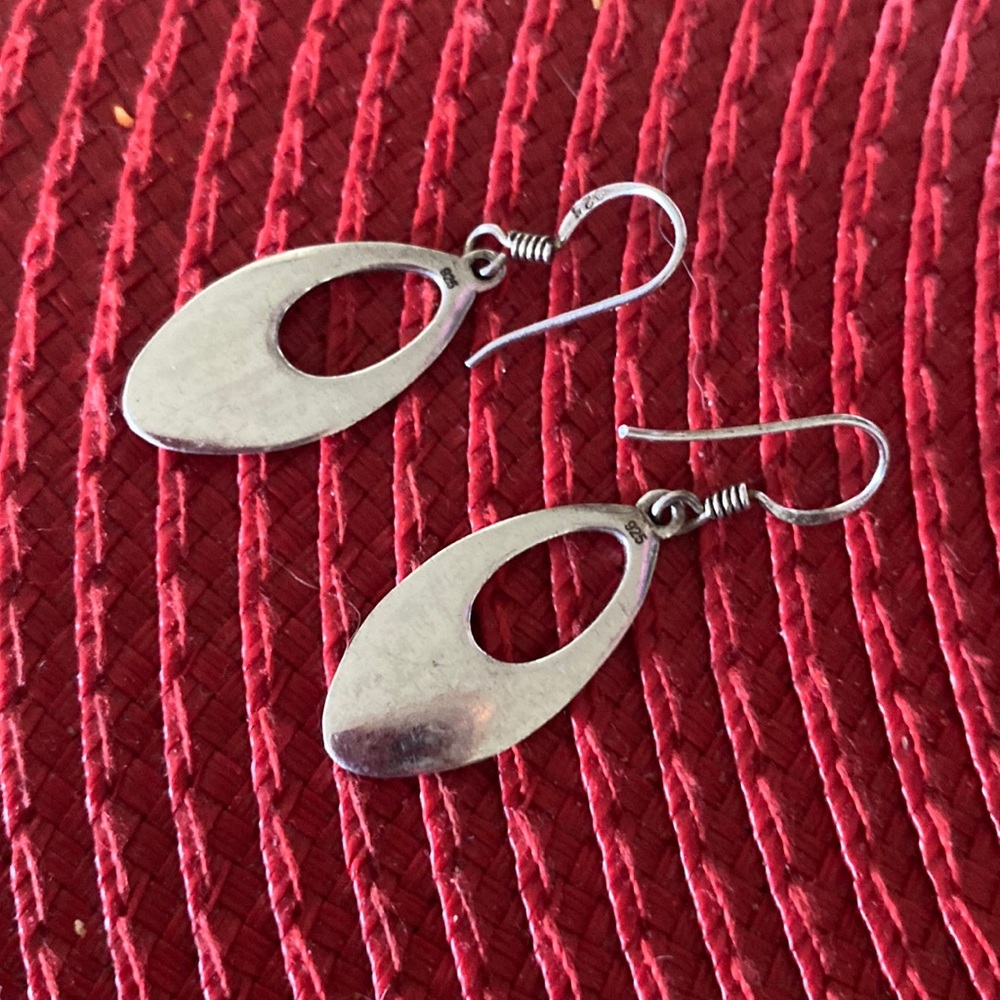 Sterling silver earrings marked 925